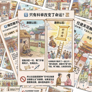 18大张古代寒门士族宗室子弟的真实差别古代社会阶级划分科普贴纸