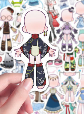 oc服设绘画模板贴纸122张防水