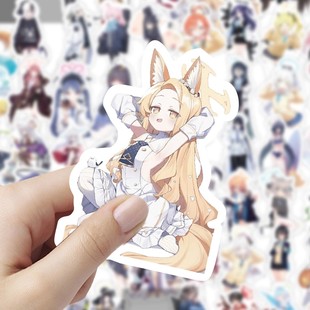 120张蔚蓝档案立绘贴纸可爱创意装饰手账行李箱标签防水diy小贴画