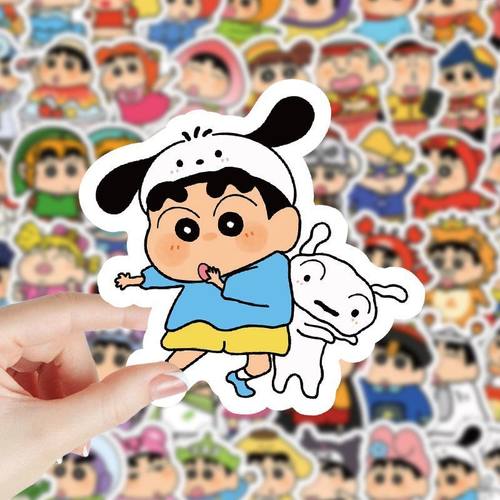 【不重复】100张卡通蜡笔小新贴纸可爱ins风手机壳行李箱装饰贴画