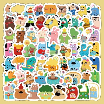 卡通ipad100张抽象动物涂鸦手账