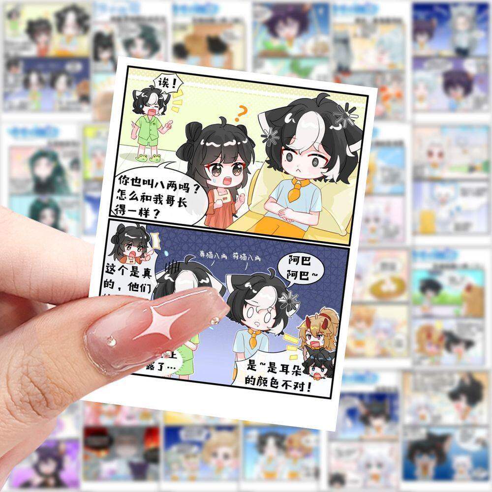 60张奇喵君卡通小剧场漫画贴纸创意周边装饰桌面笔记本水杯贴画