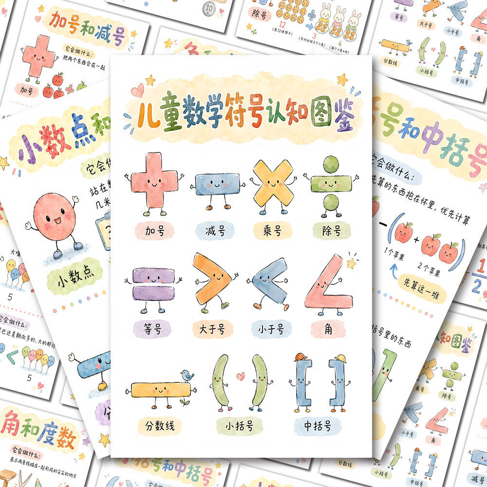 48张幼儿数学启蒙多巴胺贴纸