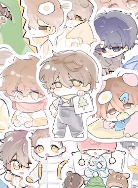 108张囚于永夜贴纸Q版可爱治愈二次元装饰手机手账桌面防水自粘贴