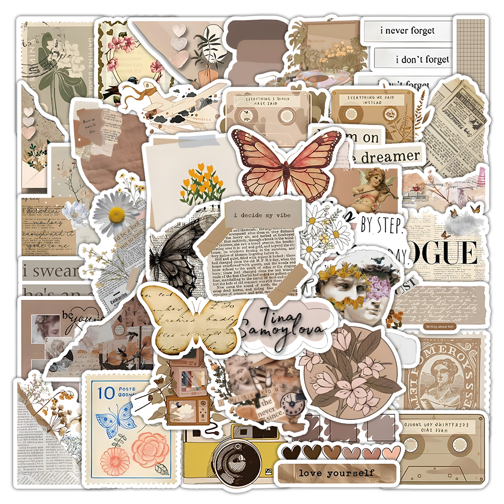 120张残缺日记贴纸防水贴画