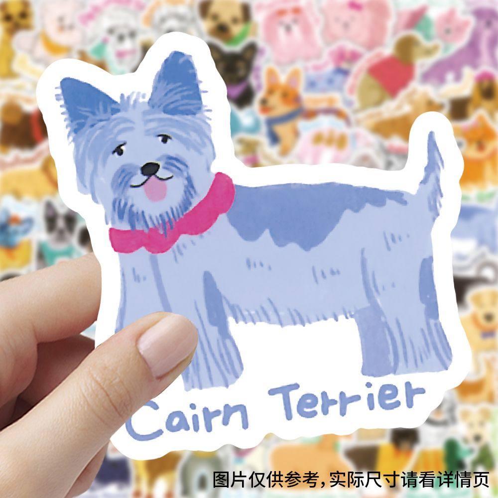 100张涂鸦小狗贴纸卡通趣味可爱