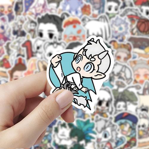 180张Q版非人哉卡通贴纸动漫二次元人物周边贴画手机手账装饰贴纸