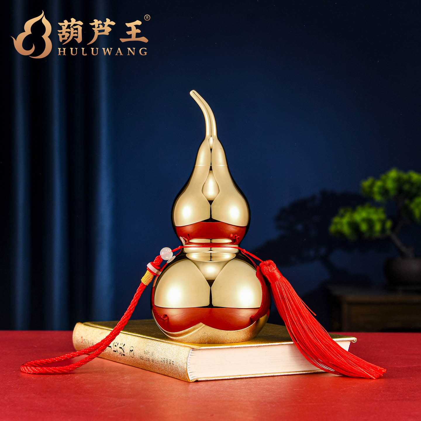 葫芦王铜葫芦挂件空心开口纯黄铜葫芦摆件镇宅家居门口吉祥装饰品