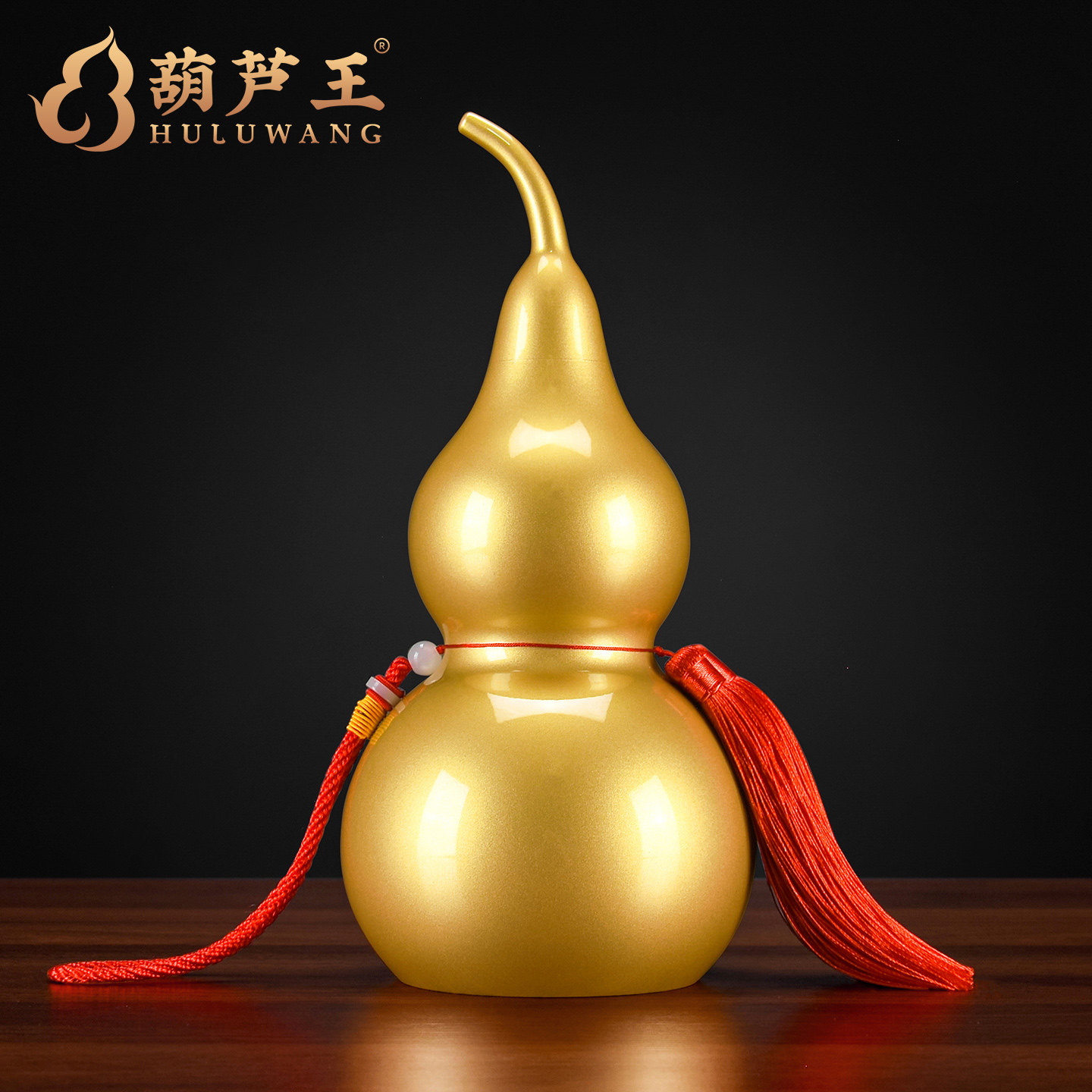 葫芦王铜葫芦摆件开口空心黄铜葫芦大号镇宅金葫芦客厅办公室装饰