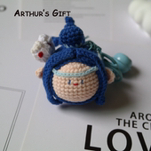 蓝忘机团子 钩针毛线编织diy魔道祖师团子钥匙扣挂件成品