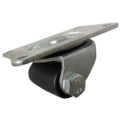 超低重心重型脚轮万向轮子刹车矮型1.52寸铁芯聚氨酯尼龙pu滚滑轮