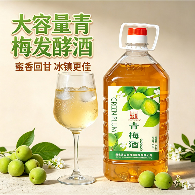 女士微醺青梅酒12度自然发酵 5 斤桶装酸甜顺口低度梅子晚安果酒