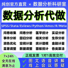 数据分析帮做spss数据代分析stata实证R语言医学统计eviews\nvivo