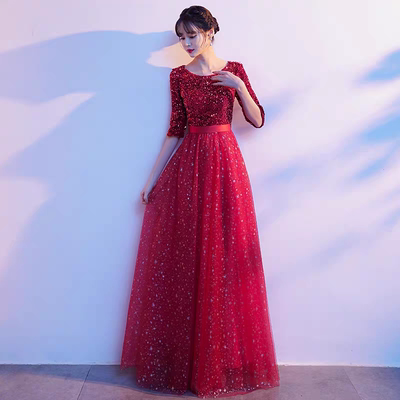 大合唱团演出服女长裙