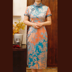高端旗袍2025年新款女夏年轻款气质复古民国长款中国风女装连衣裙