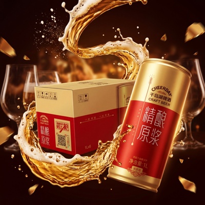 千岛湖精酿原浆全麦啤酒1000ml*6罐