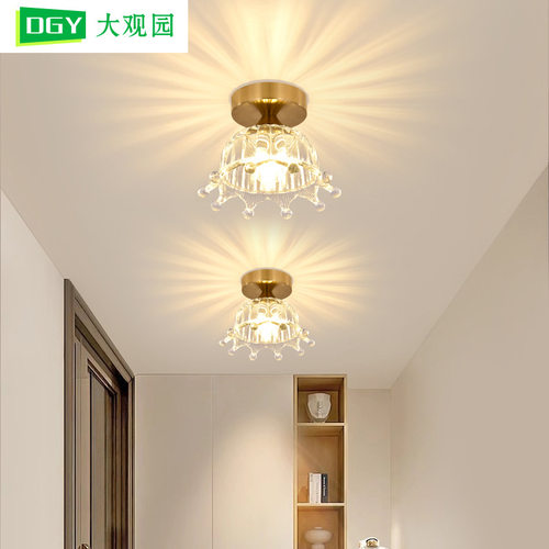 过道灯走廊灯现代简约楼梯衣帽间门厅入户玄关灯阳台吸顶灯具L271