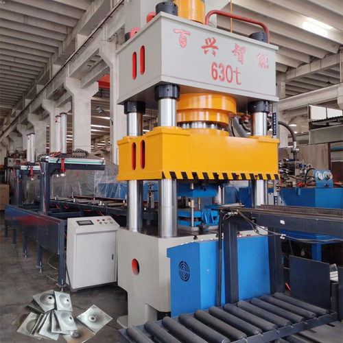 630吨矿用锚杆托盘冲压成型液压机500全自动锚杆托盘生产线油压机
