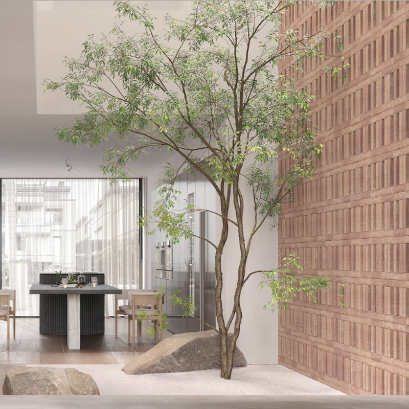 仿真大型绿植装饰假树落地盆栽鸡爪槭枫树室内天井搭配侘寂风植物