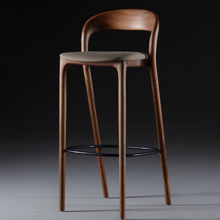 轻奢吧台椅家用现代简约吧椅高脚凳厨房岛台椅子吧台凳酒吧椅前台