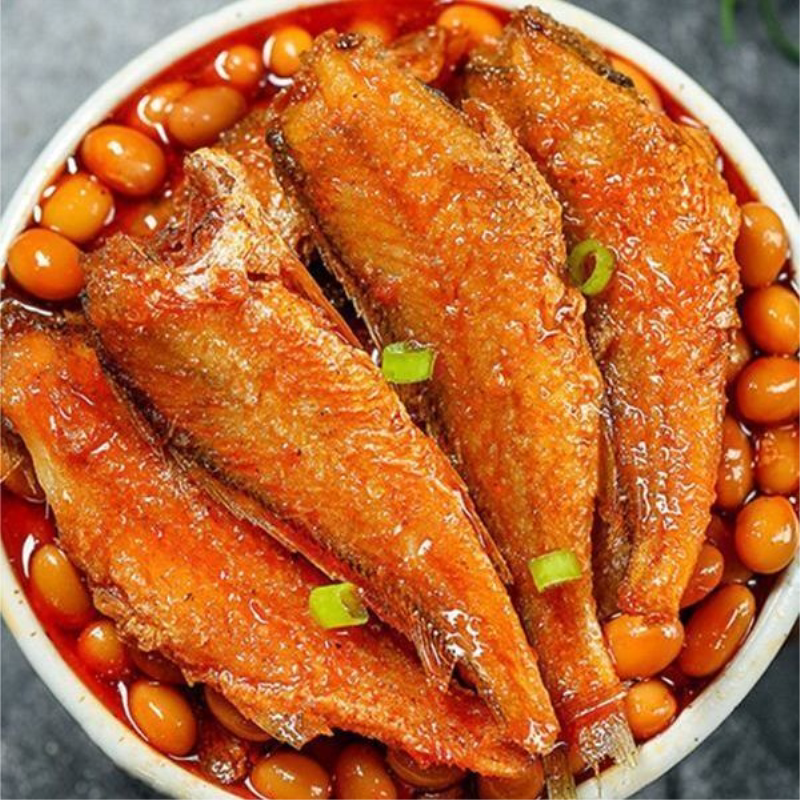 五香黄花鱼罐头批发即食鱼肉香辣小黄鱼带鱼罐头下饭菜海鲜熟食