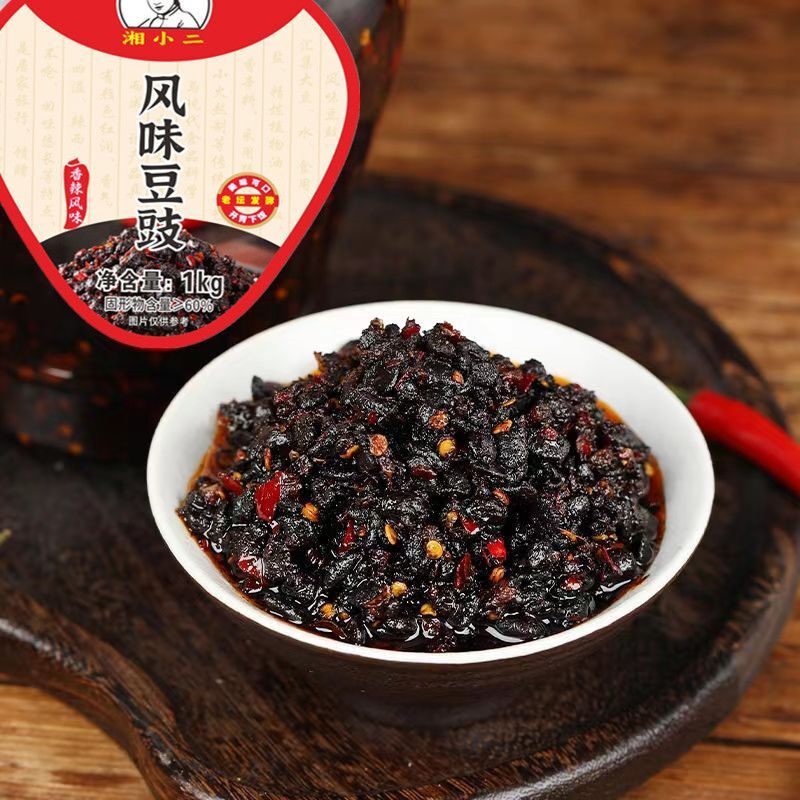 湖南特产湘小二风味豆豉辣椒酱瓶装自制下饭菜香辣豆豉酱多规格