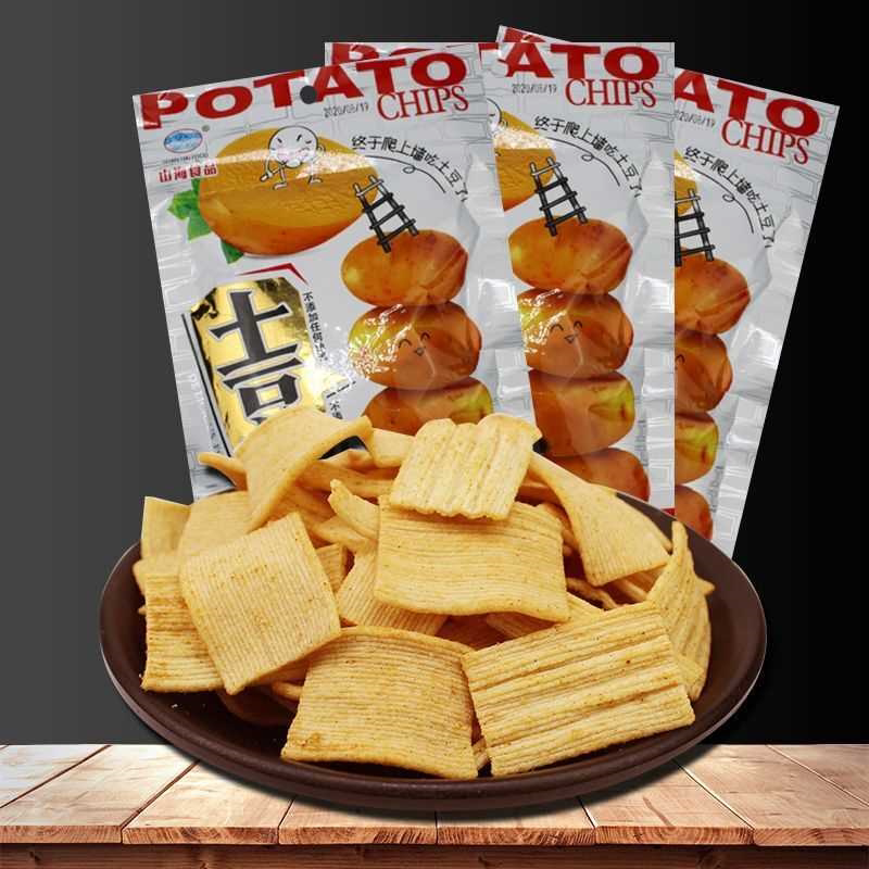山海土豆墙38克土豆片怀旧零食小吃香酥薯片办公休闲油炸膨化食品