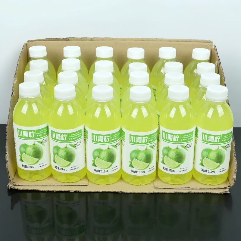商超推荐310ml/小青柠果汁饮料清香柠檬果味饮品低脂整箱便宜网红