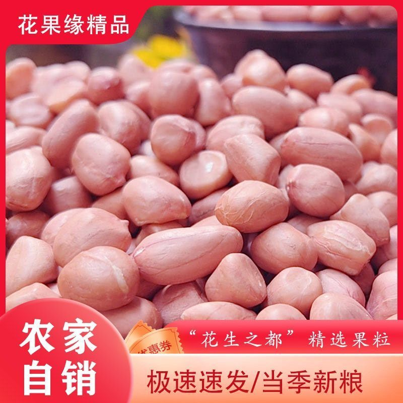 新鲜花生米大颗粒白沙农家生花生米包邮散装去壳花生仁花生米商用