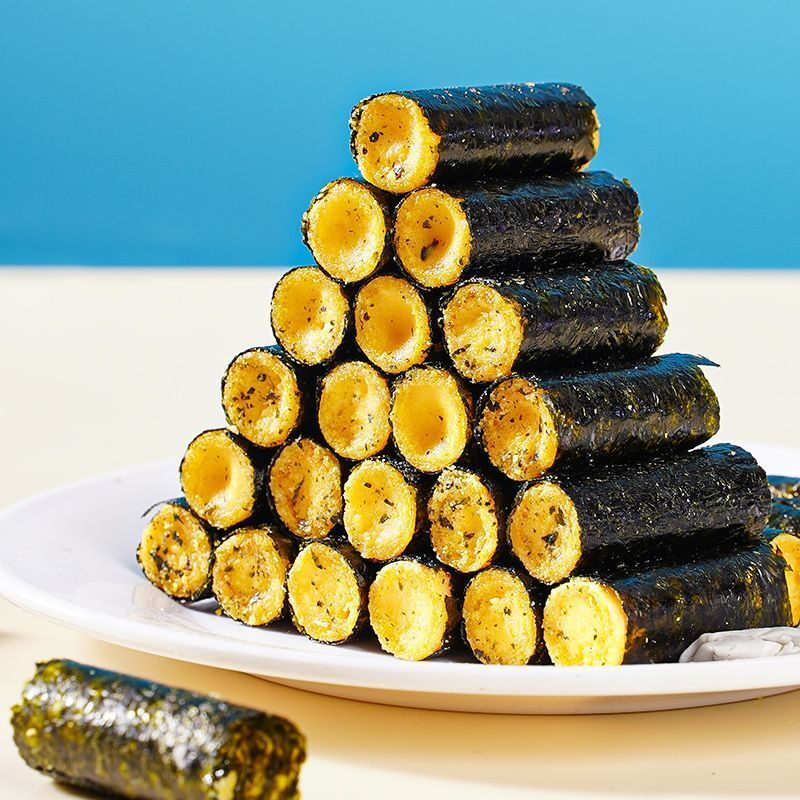 海苔肉松卷酥脆可口鸡蛋卷休闲解馋小吃整箱批发年货小零食吃