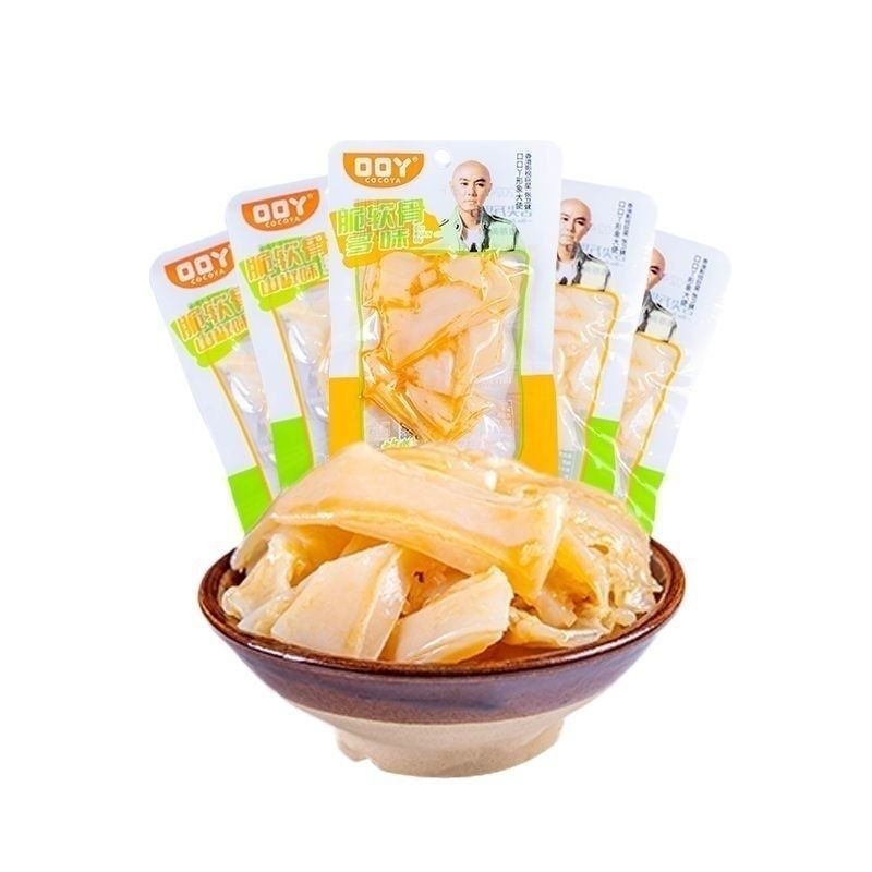 口口丫脆软骨山椒味泡椒鸭软骨多味即食脆骨小吃休闲零食批发一箱