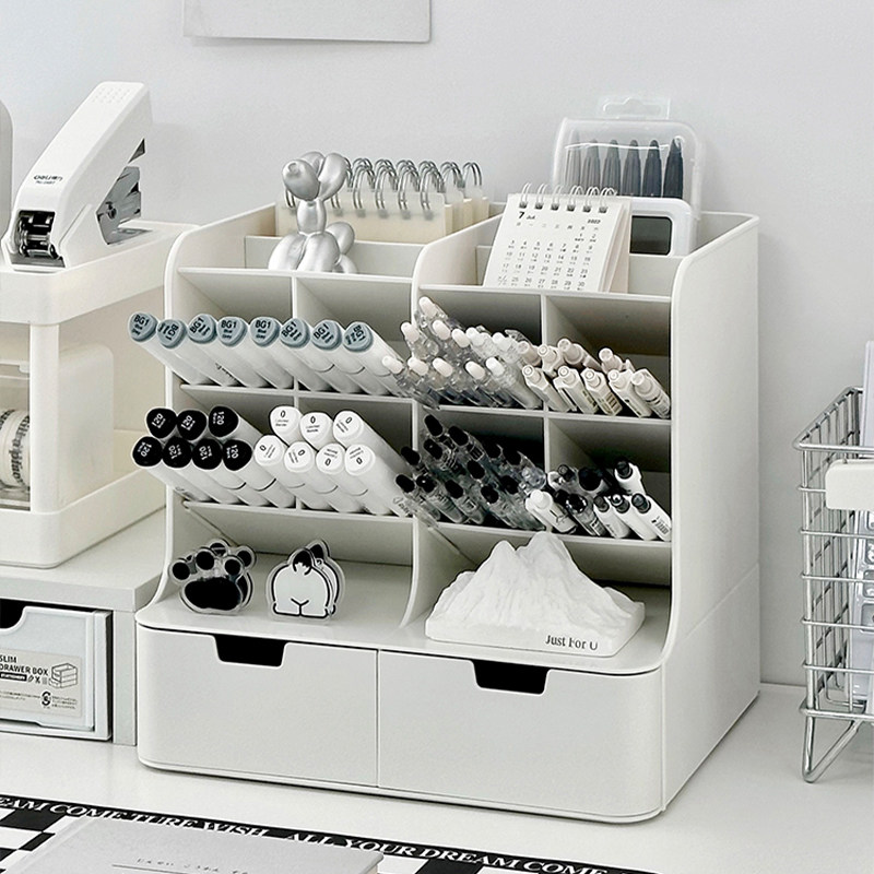 笔筒收纳盒办公室桌面大容量高级感学生斜插式多功能亚克力笔桶,文具电教/文化用品/商务用品,笔筒,淘宝优惠券,粉丝福利购,淘宝优惠卷