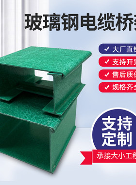 玻璃钢电缆桥架高分子酚醛走线槽盒聚氨酯管箱防腐电力线缆线槽
