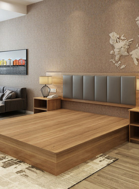 成都酒店家具标间全套公寓客房酒店式床标准间双床宾馆专用床定制