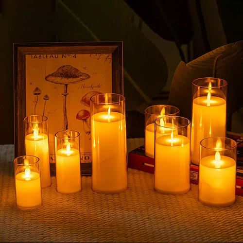 LED仿真摇摆玻璃杯蜡圣诞生日灯