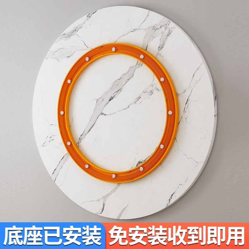 家用餐桌小转盘饭桌旋转圆盘实木圆桌台面加转盘底座酒店商用转台