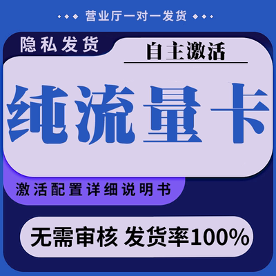 纯流量上网卡学生用无号流量卡无线网无通话全国通用5g流量网卡