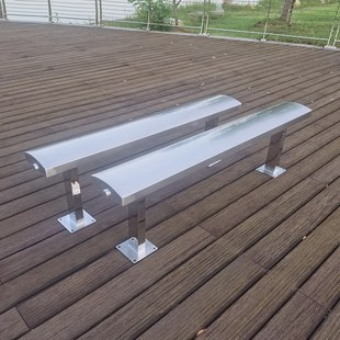 公园椅户外长凳子吸烟区公交站商场餐厅等候长椅不锈钢景区长条凳