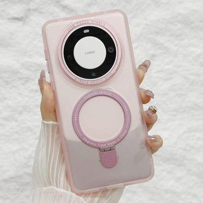 [高品质]适用华为mate60pro手机壳新款mate60简约磁吸支架pro+十透明磨砂mata女款外壳全包por防摔硬壳情侣男