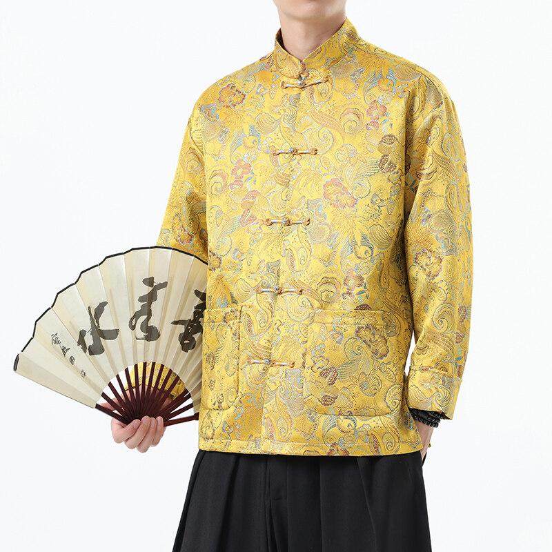 春秋季男式新中式唐装中国风盘扣立领夹克大码复古汉服外套居士服,男装,唐装,淘宝优惠券,粉丝福利购,淘宝优惠卷