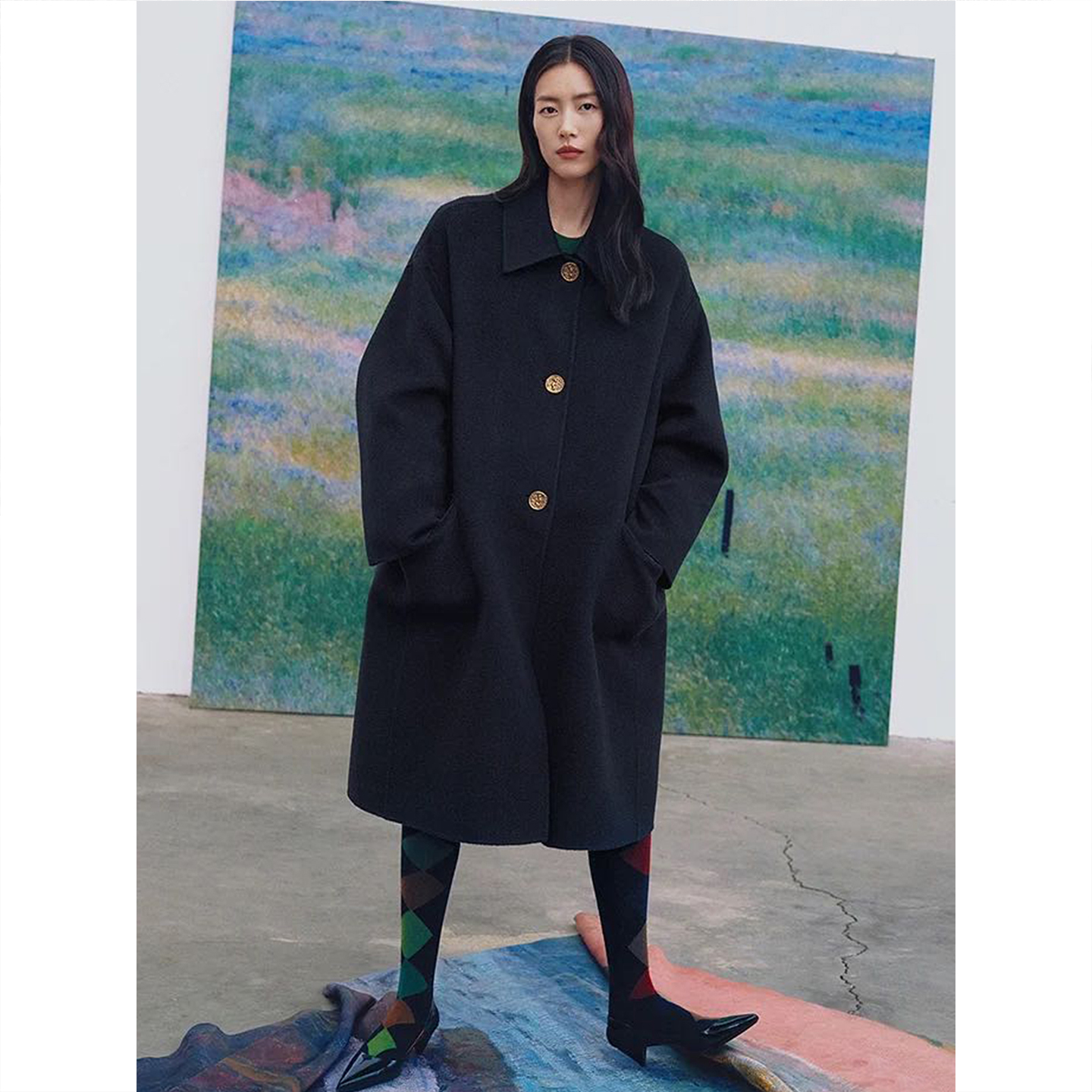 绵羊毛山羊绒大衣25冬新款