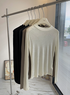 ASBR 福利（非7天，介意者勿下单 ）超细支100%水溶羊毛打底T恤女