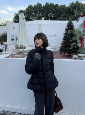ASBR 原C料！立领收腰保暖排骨羽绒服女25冬新款90三星安心白鸭绒