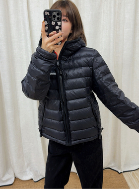 ASBR 渠道货！miu系轻盈连帽排骨90白鸭绒羽绒服25冬新款保暖外套