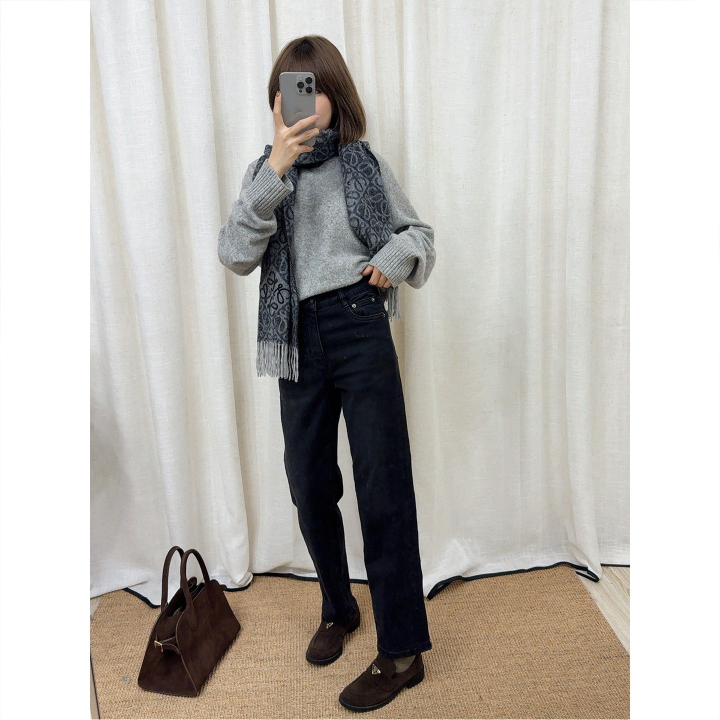 小个子厚实棉感九分锥型裤小脚裤