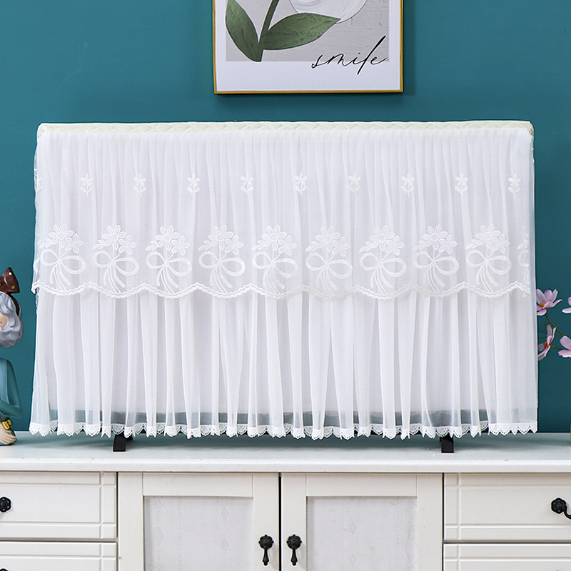 电视罩防尘罩套蕾丝新款电视机罩电视套55寸65寸75寸5060英寸