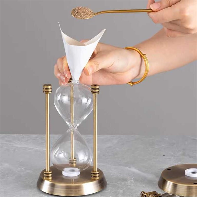 五金沙漏计时器防摔自装沙流沙瓶摆件创意礼物学生时间管理神器