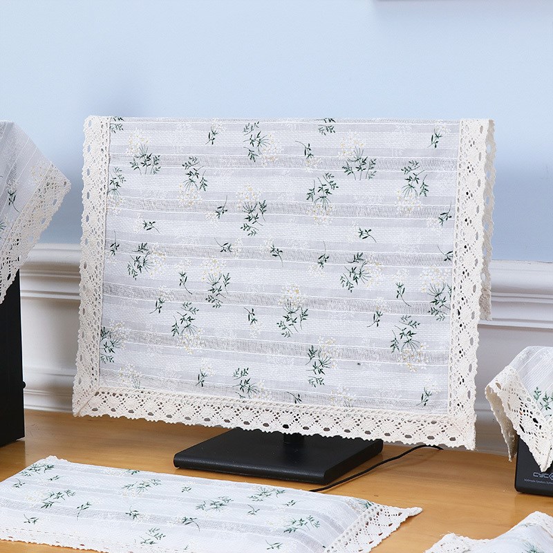 电脑显示器防尘罩盖布键盘布艺台式遮尘盖布32寸24寸27寸电脑盖巾