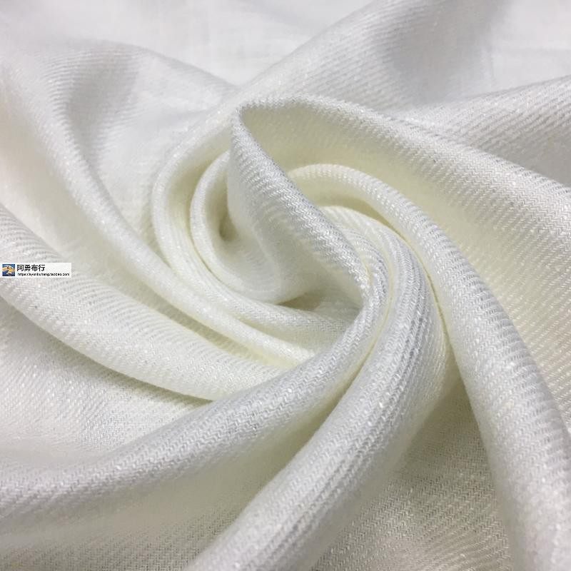 本白竹节重磅棉亚麻水洗软春夏凉裤子马甲裙小西装外套服装布面料