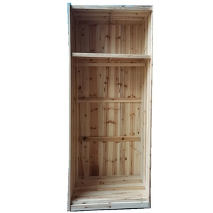 衣柜纯实木对开门全家用儿童卧室原木杉木衣橱简约现代定做072